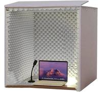 HGOuhK Paneles acústicos Cabina insonorizada portátil, paneles de espuma insonorizados, cabina vocal, cabina de sonido, amortiguación de sonido, for estudio de escritorio, audición vocal Espuma acústi