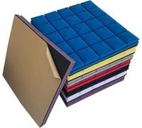 HGOuhK Paneles acústicos Paneles de espuma acústica antirruido de 10 piezas, paneles de espuma insonorizados autoadhesivos, espuma acústica ignífuga Espuma acústica(Blu)