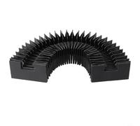 HGR20 Paño de cubierta de riel de guía lineal de fuelle para CNC, protector de polvo flexible para órgano protector, para impresora 3D, negro, longitud estirada 200 mm (longitud estirada 800 mm)