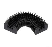 HGR20 Paño de cubierta de riel de guía lineal de fuelle para CNC, protector de polvo flexible para órgano protector, para impresora 3D, negro, longitud estirada 200 mm (longitud estirada 400 mm)
