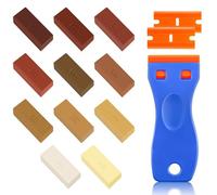 HGRGHH 11 Colores Varillas de Cera de Reparación de Muebles, Juego de Varilla de Relleno para Reparación de Madera con 1 Espátula, Reparador Madera para Rellenar, Reparar Arañazos y Agujeros