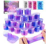 HGRGHH 20 Pack Slime para Niños 6 7 8 9 10 11 12 Años, Galaxy Slime Party Favors, Elástico, No Pegajoso, Alivio del Estrés, DIY Slime Kit Regalos Cumpleaños Juguetes para Niñas Niños 6-12 Años