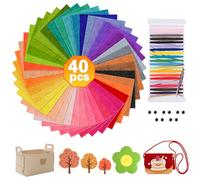 HGRGHH 40 Colores Fieltro para Manualidades, Tela de Fieltro Manualidades 20 x 30 cm, Hojas de Fieltro, No Tejido Tela de Fieltro Suave, para Proyectos DIY, Costura, Decoraciones y Artesanías
