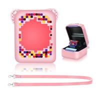 HGRGHH Protección de Silicona Compatible con Bitzee Digital Pet, Fundas de Silicona Anticaídas con Cordones Ajustable, Fundas Protectoras EVA para Interactive Animal y Mascota Virtual, Rosa