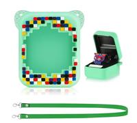 HGRGHH Protección de Silicona Compatible con Bitzee Digital Pet, Fundas de Silicona Anticaídas con Cordones Ajustable, Fundas Protectoras EVA para Interactive Animal y Mascota Virtual, Verde