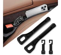 HGRGHH Relleno de Huecos De Asiento de Coche, 2 piezas Relleno Universal para Asientos de Coche + 2 piezas Gancho para Coche, Accesorios Coche Interior, Car Seat Gap Plug