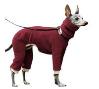 HGRYNDRO Abrigo Perro Juicio De Invierno Pajamas Onder Body Cody Chaqueta con Piernas Ropa De Perro Caliente Traje De Mono A Prueba De Viento Acogedor-Burdeos-XXL
