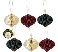 HGSHUO Decoración Navidad Bolas de Nido de Abeja Bolas Árbol de Navidad Colgantes de Navidad Bolas de Navidad Decoración del Árbol de Navidad Bola de Decoración Navideña
