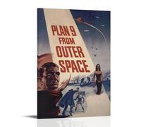 HGTERRGTJ Póster de Plan 9 from Outer Space2 - Lienzo decorativo para pared, póster estético para habitación, 40 x 60 cm, estilo marco