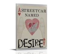 HGTERRGTJ Póster de un tranvía llamado deseo sobre lienzo para pared, póster estético para habitación, 20 x 30 cm, estilo marco