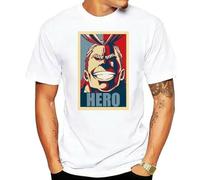 HGTpodAN My Heroes Academia Art All Might Anime T Shirt for Men White XXL