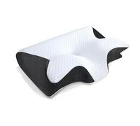HGTRH Almohada Cervical ErgonóMica, Almohada Viscoelastica para El Cuello, Espuma ViscoeláStica 3D De RecuperacióN Lenta Soporte Cervical Ideal Oficina para Dormir Dark Grey
