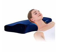 HGTRH Almohada Cervical Latex Natural, Almohada Viscoelastica Antiacaros Antiácaros, Antialérgica Y Transpirable Cama Ideal para Dolores De Cuello Forro Antibacteriano Extraíble Lavable
