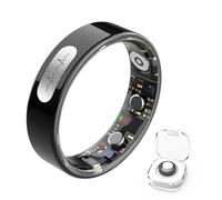 HGTRH Anillo Inteligente para Hombre Y Mujer, Anillo de Fitness con Monitor de ECG Recuento De Pasos MonitorizacióN del SueñO PresióN Arterial Y Frecuencia Cardíaca Control Remoto de La CáMara 13#