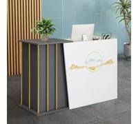HGTRH Balcão de Recepção en Madera Ecológica - Diseño Moderno para Clinicas,Recepciones Peluqueria Balcao de Recepção, Simple Modern Recepción Mostrador Grey 140cm