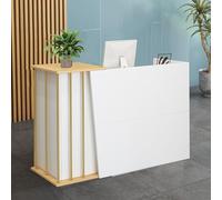 HGTRH Balcão de Recepção en Madera Ecológica - Diseño Moderno para Clinicas,Recepciones Peluqueria Balcao de Recepção, Simple Modern Recepción Mostrador White 100cm