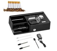 HGTRH Macchinetta per Sigarette Elettrica, Máquina de Entubado de Tabaco Entubadora Eléctrica 8.0mm; 6.5mm; 5.5mm Auto-Sensing Conteo Inteligente Black