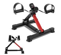 HGTRH Pedaleador Estático Plegable, Mini Bicicleta Estática Brazos y Piernas, Ejercitador Rehabilitación Mayores, Pedales Antideslizantes, Fitness en Casa y Oficina