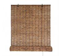 HGTRH Persiana Bambú Exterior, Persianas De Caña Enrollables Exterior Natural Cortina De Caña Protector Solar Persiana De Madera para Ventana Puerta Patio Cortina De Bambú 85x190cm
