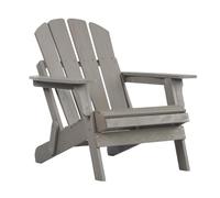 HGTRH Silla Adirondack Plegable De Madera De Gran TamañO con Respaldo y Asiento Premontados, Silla De SalóN para Patio Al Aire Libre, JardíN, CéSped, Patio, Chimenea, Piscina, Playa Grey