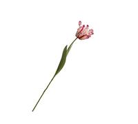 HGTYDV2 3 Flores Artificiales de Tulipanes de Loro de 27 Pulgadas, Flores Falsas de Tacto Real, Tulipanes de Seda de un Solo Tallo, Tulipanes Falsos de Tallo Largo, Ramas de Plantas