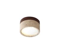 HGTYDV2 Luz de Techo de travertino Amarillo Natural lámpara de Techo de Piedra WABI-sabi 9W LED Mini Cilindro Vintage Cerca de la luz del Techo para el Dormitorio