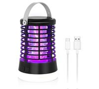 HgUltra Lámpara Antimosquitos Electrico, Portátil Linterna de Camping Luz LED, Lampara Antimosquitos USB Recargable Impermeable Matamosquitos Exterior/Interior, Matamoscas Electrico para Camping Hogar