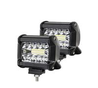 Hguvsjd Faro Delantero Barra De Luz LED De Trabajo De 12 V Y 24 V Para Todoterreno, Luz LED De Trabajo De Barra Combinada De Inundación Puntual Faros Principales(2 * 60W led bar)