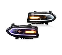Hguvsjd Faro Delantero Para Dodge Para Charger 2015 2016 2017 2018 2019 2020 Conjunto Faros Delanteros LED Con Luces Delanteras Que Cambian De Color RGB Faros Principales(RGB Headlights)