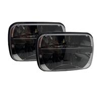 Hguvsjd Faro Delantero Para Jeep Para Wrangler YJ XJ MJ (1984-2001) Faros LED 5X7 7X6 Cuadrados Con Luces De Giro DRL Luces Altas Y bajos Faros Principales(2*Black A)