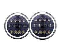Hguvsjd Faro Principal Montaj Para Land Para Rover Defender 90 y 110 Accesorios para automóviles Faros LED redondos DOT de 7 pulgadas Faros Delanteros(I)