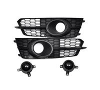 Hguvsjd Faro Principal Montaj Un par para A6 S6 2016 2017 2018 parachoques antiniebla rejilla de malla delantera de carreras con ACC Faros Delanteros(Black acc)