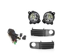Hguvsjd Luz Antiniebla Delantera Para VW T5 Para Transportador Para Multivan Cubierta Lámpara Niebla Gris Parrilla Kit Interruptor Arnés Alambre Luces Niebla Led(1 set LED)