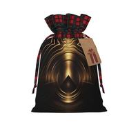 Hgvcse Black And Gold Background2 - Bolsas de Navidad con cordón, reutilizables, 3D, para envolver regalos, medias y recuerdos de fiesta