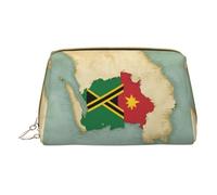 Hgvcse Bolsa de piel de PVC para maquillaje en Australia, bolsa con cremallera, organizador de cosméticos de viaje, bolsa de almacenamiento para uso diario, Blanco, Talla única