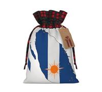 Hgvcse Bolsas de Navidad con cordón de la bandera de las Islas Marshall Map04, reutilizables, 3D, bolsa de regalo, saco de calcetines, recuerdos de fiesta