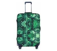 Hgvcse Funda de equipaje de viaje con diseño de hojas de plátano tropical, protector de maleta de 18 a 32 pulgadas, accesorio esencial para vacaciones, color blanco, mediano, Blanco, Medium