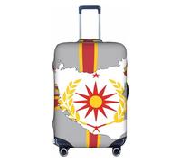 Hgvcse Funda de equipaje Map01 con la bandera de Macedonia del Norte, protector de maleta de 18 a 32 pulgadas, accesorio esencial para equipaje, color blanco, XL, Blanco, X-Large