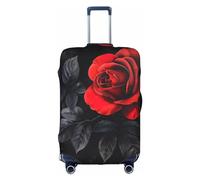 Hgvcse Funda para equipaje de viaje con rosas rojas y hojas negras, 45,7 a 81,28 cm, accesorios para equipaje, accesorios, jardín blanco y opulento, tamaño XL, Jardín Blanco/Opulento, extra-large