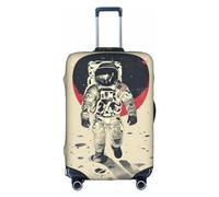 Hgvcse Funda protectora de equipaje de astronauta lunar de viaje, de 18 a 32 pulgadas, accesorio esencial para vacaciones, color blanco, pequeño, Blanco, Small