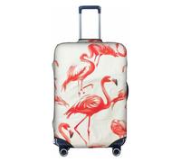 Hgvcse Funda protectora de equipaje de viaje con flamencos sobre blanco, protector de maleta de 18 a 32 pulgadas, accesorio esencial para vacaciones, color blanco, XL, Blanco, X-Large