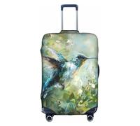 Hgvcse Funda protectora de maleta de viaje con pintura al óleo de 45,7 a 81,3 cm, accesorio esencial para vacaciones, color blanco, mediano, Blanco, Medium