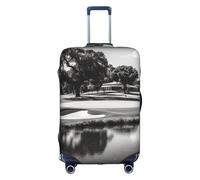 Hgvcse Funda protectora para equipaje de golf en blanco y negro de 18 a 32 pulgadas, accesorio esencial para vacaciones, Blanco, M
