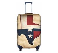 Hgvcse Funda protectora para maleta, diseño de mapa de la bandera del estado de Texas con dos estrellas blancas, de 45,7 a 81,3 cm, accesorio esencial, Blanco, L