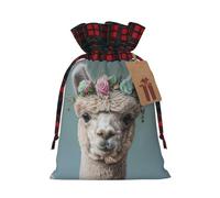 Hgvcse I Love Alpacas - Bolsas de Navidad con cordón, reutilizables, 3D, para envolver regalos, medias y recuerdos de fiesta