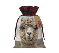Hgvcse I Love Alpacas - Bolsas de Navidad con cordón, reutilizables, 3D, para envolver regalos, medias y recuerdos de fiesta