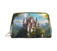 Hgvcse Makeuplegendary Fairy Tale Castle03 - Bolsa de piel de PVC con cremallera, organizador de cosméticos de viaje para uso diario, color blanco, talla única, Blanco, One Size