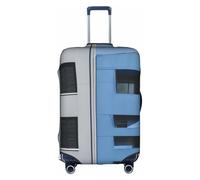 Hgvcse Travel Blue Building 03 - Funda protectora para maleta, de 45,7 a 81,3 cm, accesorio esencial, Blanco, XL