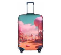 Hgvcse Travel Candy Land - Funda protectora para maleta, de 45,7 a 81,3 cm, accesorio esencial para vacaciones, color blanco, mediano, Blanco, Medium