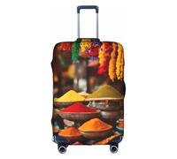 Hgvcse Travel Condiments Spices - Funda protectora para maleta, de 18 a 32 pulgadas, accesorio esencial para las vacaciones, color blanco, mediano, Blanco, Medium